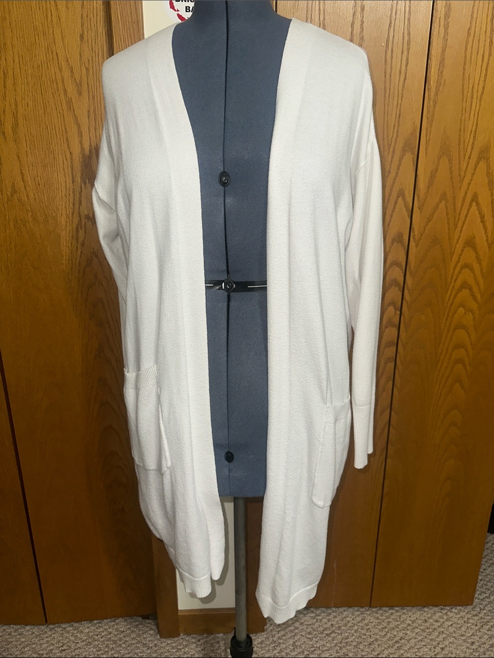 Women’s Open-Front White Cardigan Sweater